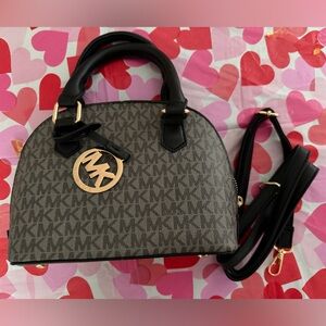 Michael Kors Black and Gray Satchel